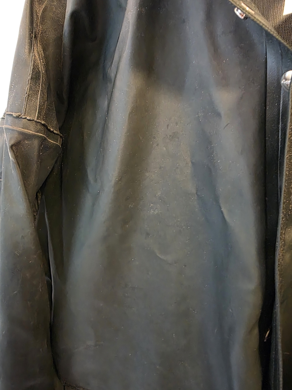 Carhartt Men's Dark Green Work Raincoat with Corduroy Collar - Picture 5 of 7